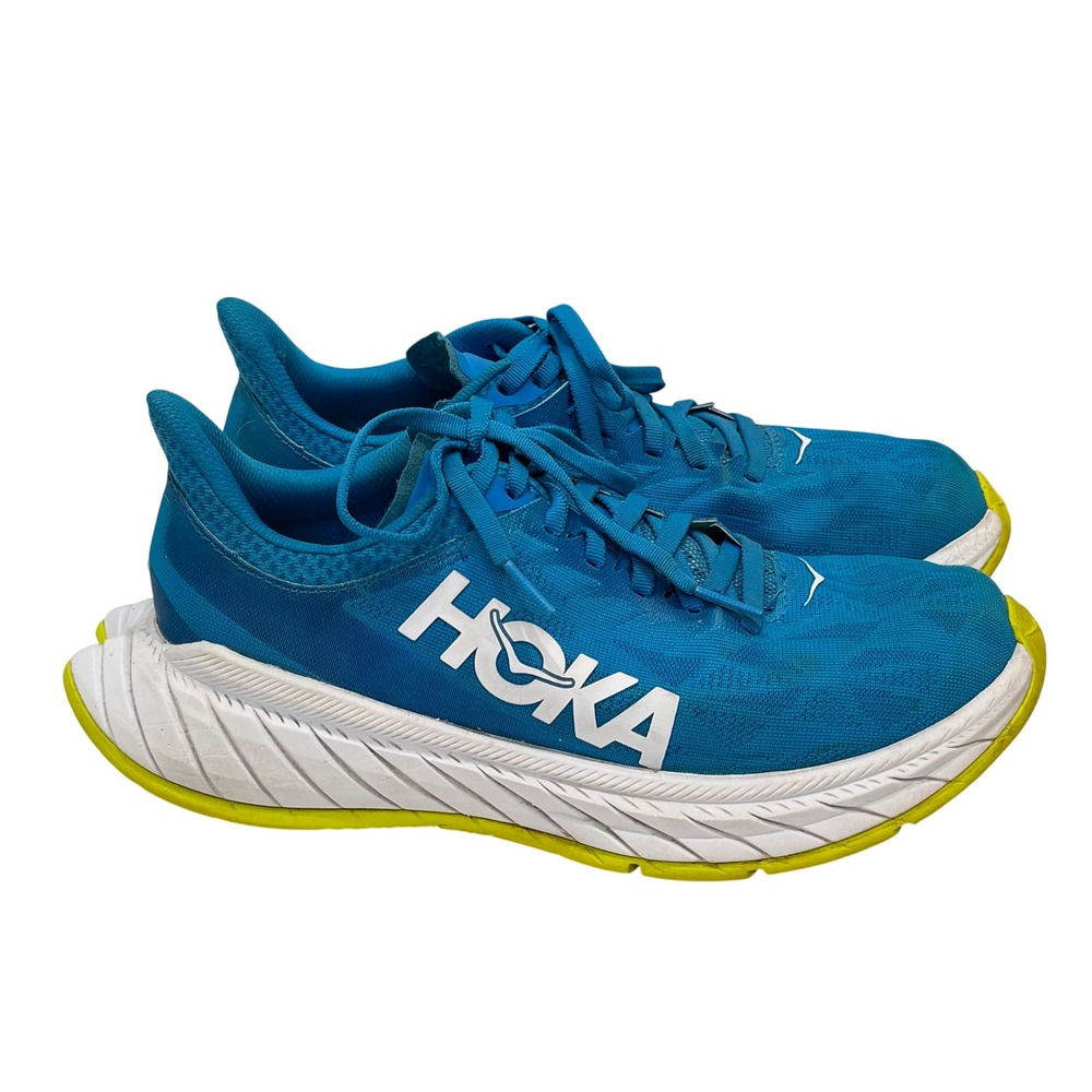 Hoka‎ Carbon X 2 Running Shoes Womens 7.5 Diva Blue Citrus Carbon Plate Race